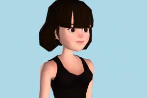 Girl Lowpoly girl, female, people, human, character, lowpoly